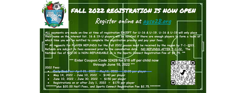 Registration Fall 2022